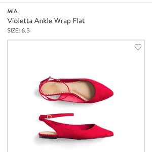 Red MIA ankle flats